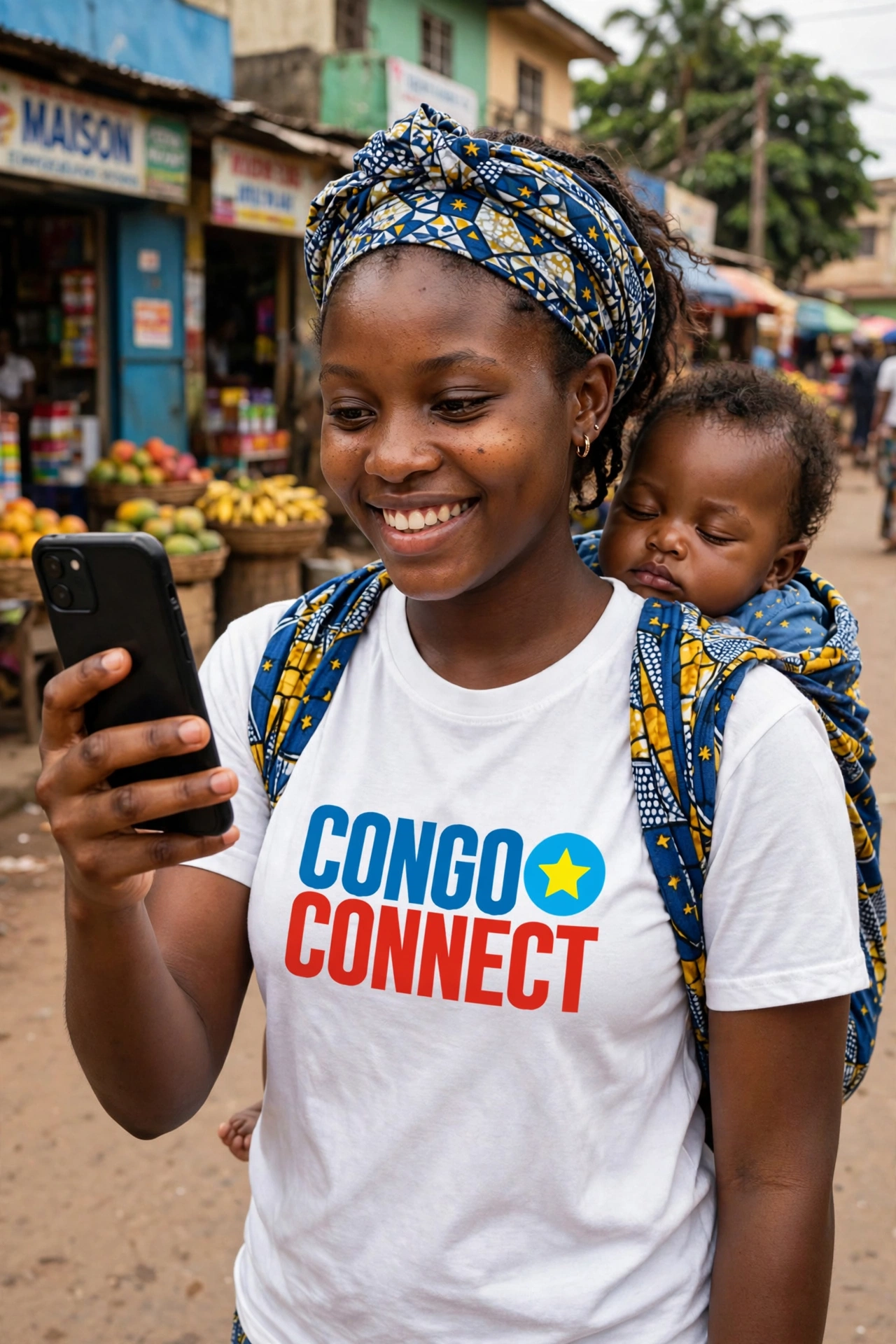 congo connect mother selfie (2)